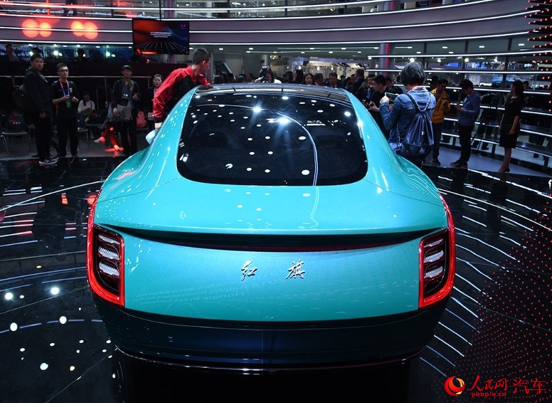 人民网直击2018北京国际车展:红旗E·境GT概念车发布